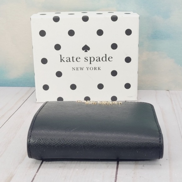 NWT Kate Spade Black L-Zip Bifold Cameron Wallet - Picture 4 of 12